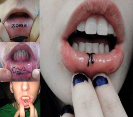  Tattoos on 10 Craziest Inner Lip Tattoos
