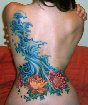 flower tattoo design ideas women girls water lily